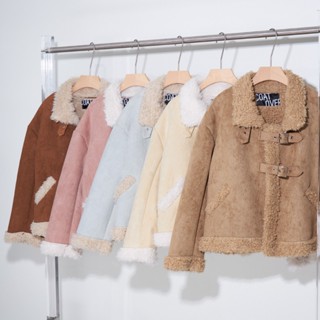 CO1168 | Cozy Shearling Buckle Jacket – แจ็คเก็ตขนเฟอร์สุดอบ…