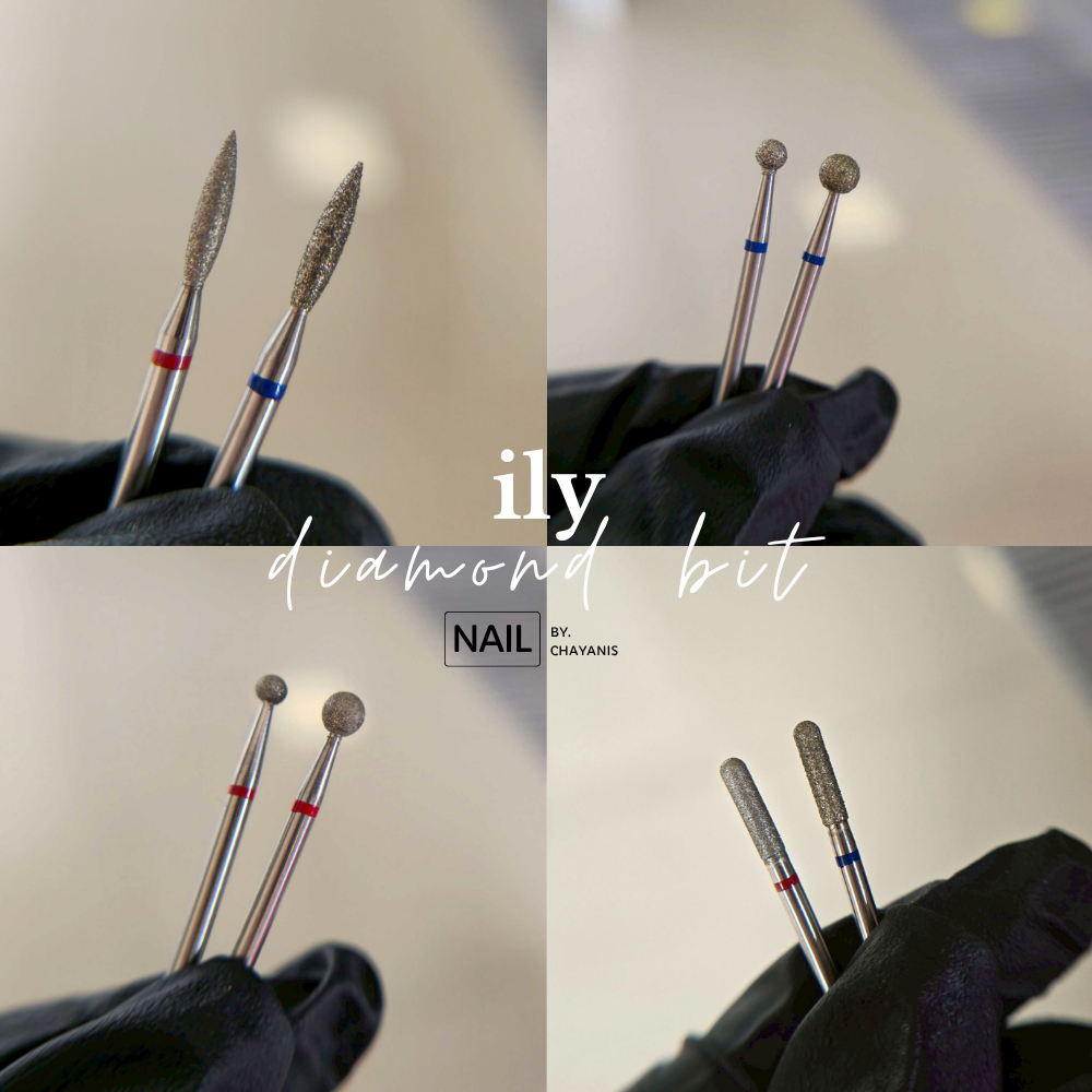 หัวเจียไดมอน Diamond Bit แบรนด์ ily สำหรับเจียรหนัง เตรียมหน้าเล็บ