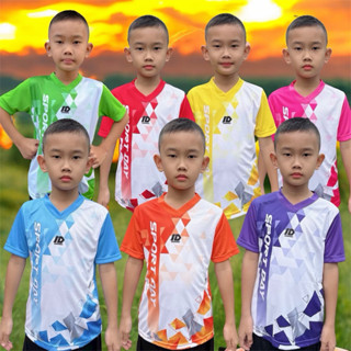 Oxy shop 🔺รุ่น ID-SS4เสื้อกีฬาเด็กเนื้อผ้าดีเกรดพรีเมียมใส่ไ…