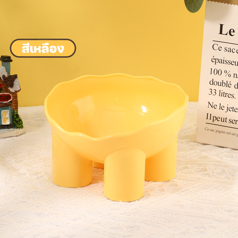 พร้อมส่ง ชามให้อาหารแมว ชามให้อาหารสุนัข ชามใส่อาหารสำหรับสัตว์เลี้ยง มีสีให้เลือก 4 สี - รูปที่ 4