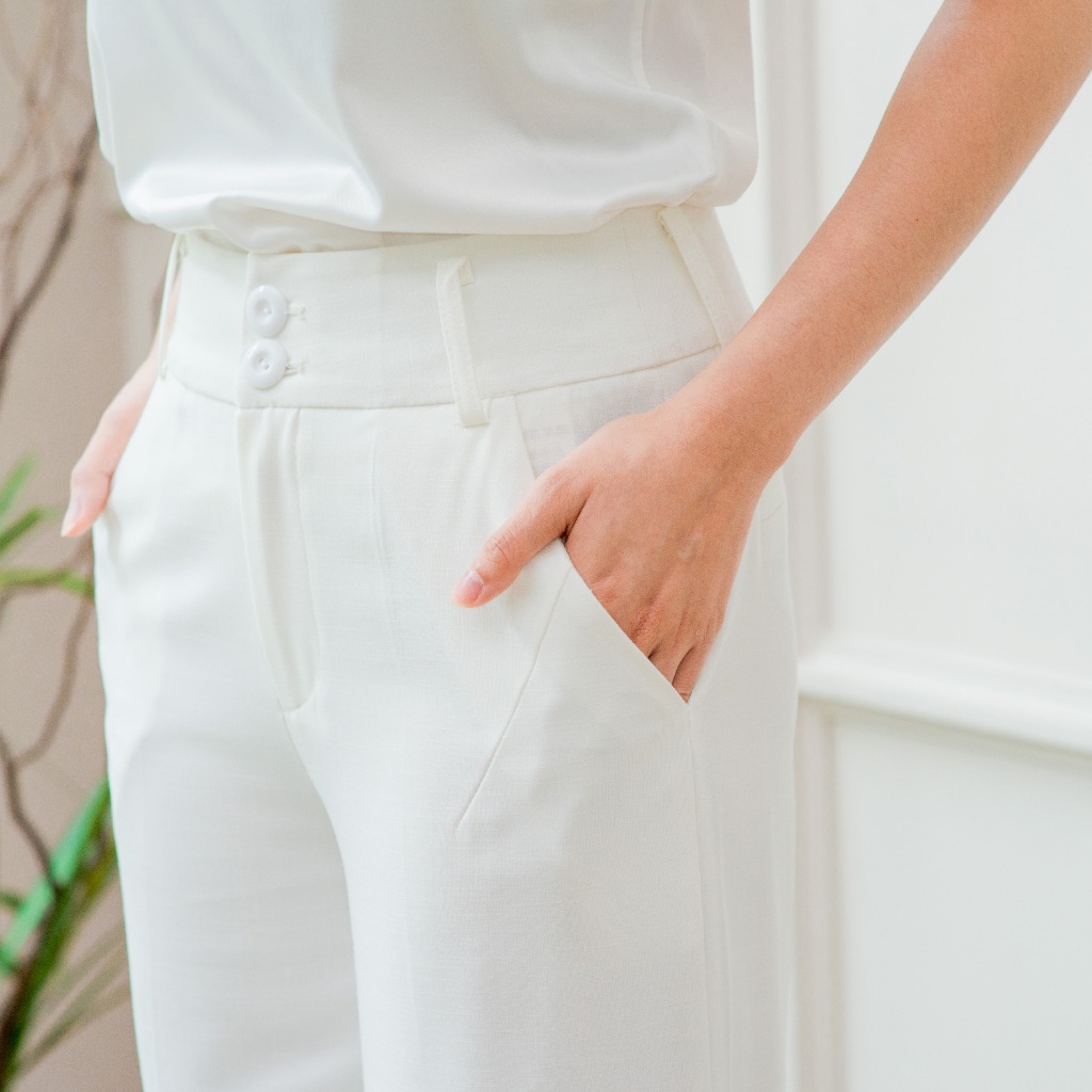 Wide Culottes Trousers by Cachet-White BI10601