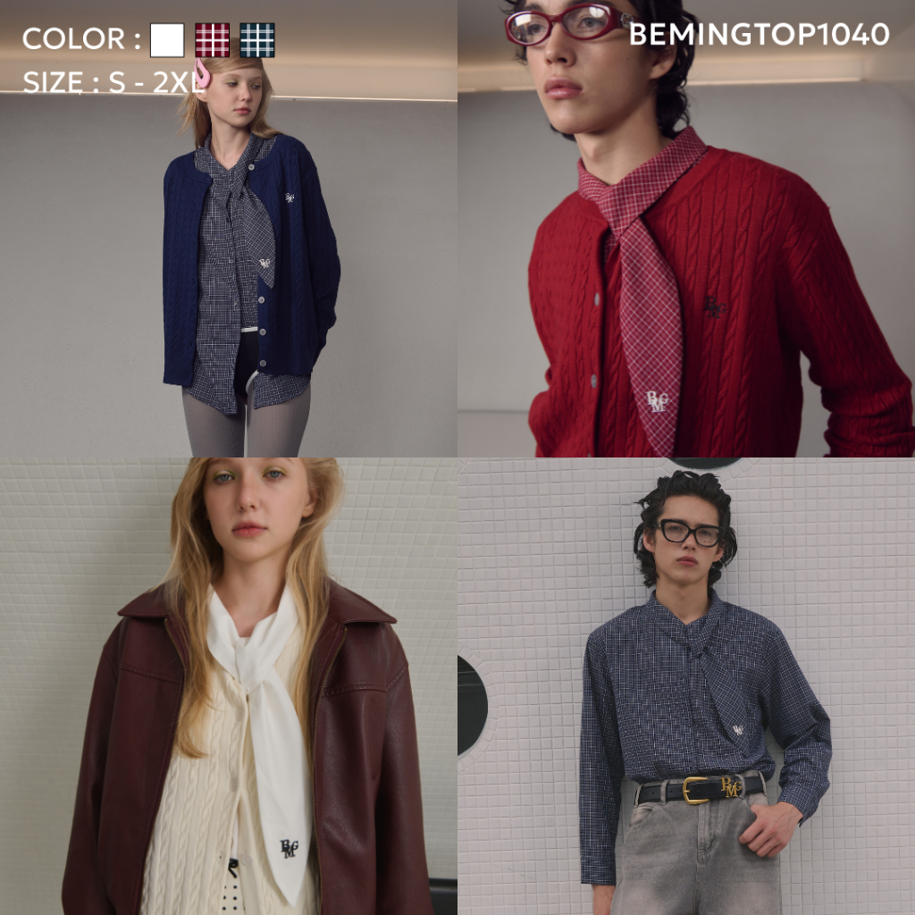 Bemingtop1040(S-2XL)-BMG Ease Shirt  – เรียบ แต่ดูดี ใส่ง่ายได้ทุกวัน  จากวันทำงานถึงวันเที่ยว 🤍