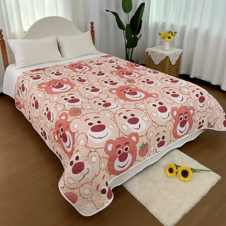 ผ้าคลุมเตียงหนา Bedspread ผ้าคอตตอนผสม 5/ 6ฟุต คลุมกันเปื้อนสัตว์เลี้ยง กันขนแมวสุนัข รองที่นอนได้ ชุดเครื่องนอน ส่งไว