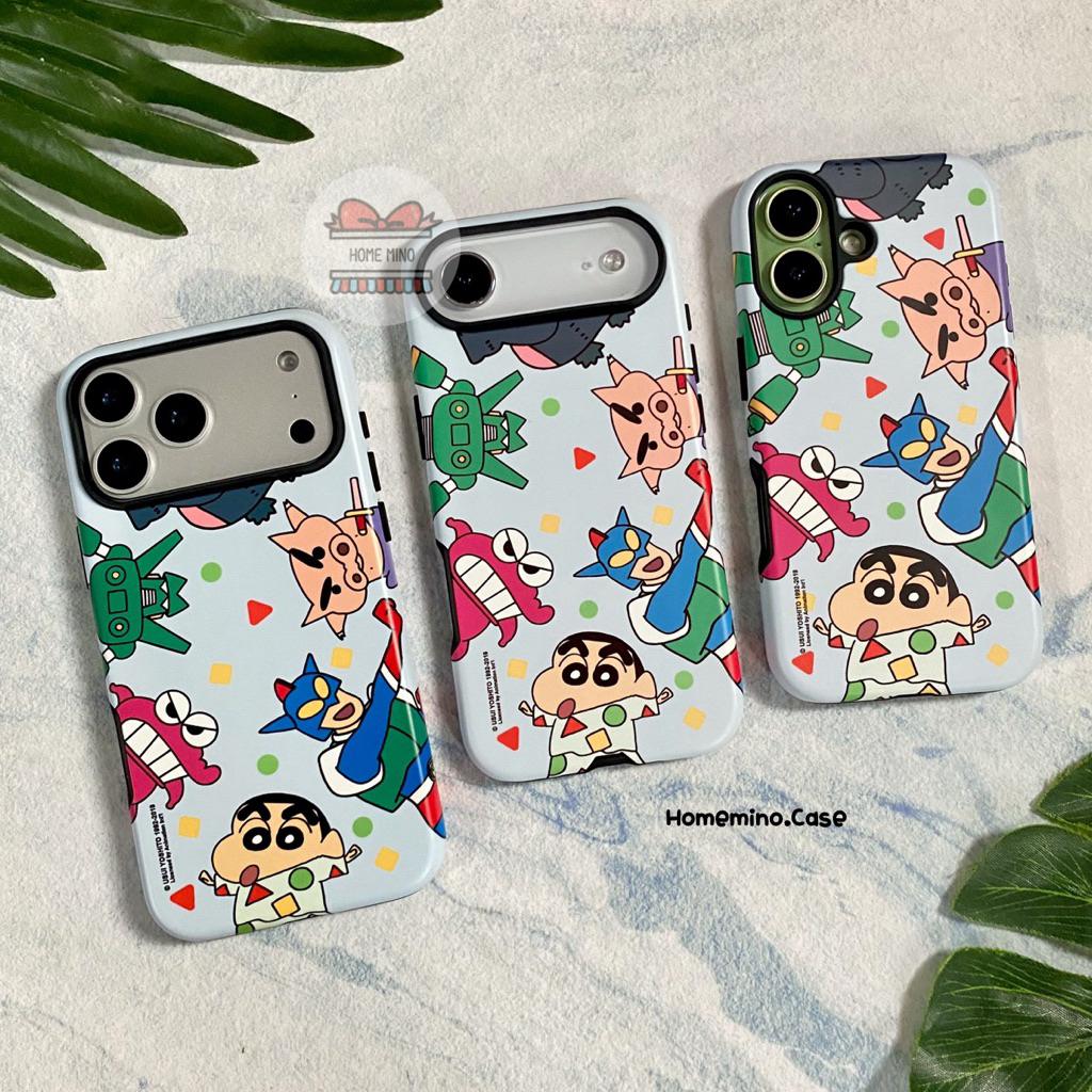 🌈 พร้อมส่ง ❤️ ShinChan Bumper Case เคสชินจัง ลิขสิทธิ์แท้ (17 Pro Max/i17/S25Ultra/16 Pro Max/14 Pro