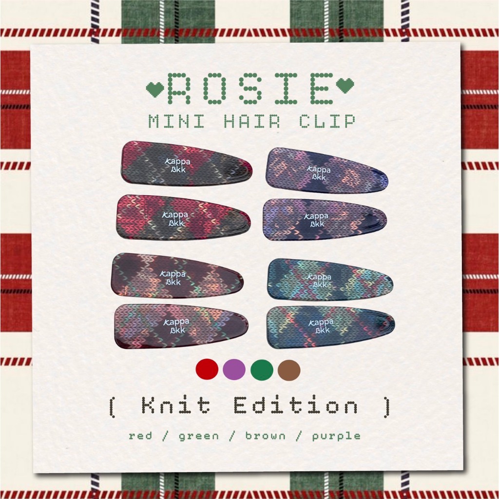 KAPPABKK Rosie Mini Hair Clip  [กิ๊บหนีบผม 1 เซ็ต 2 ชิ้น]