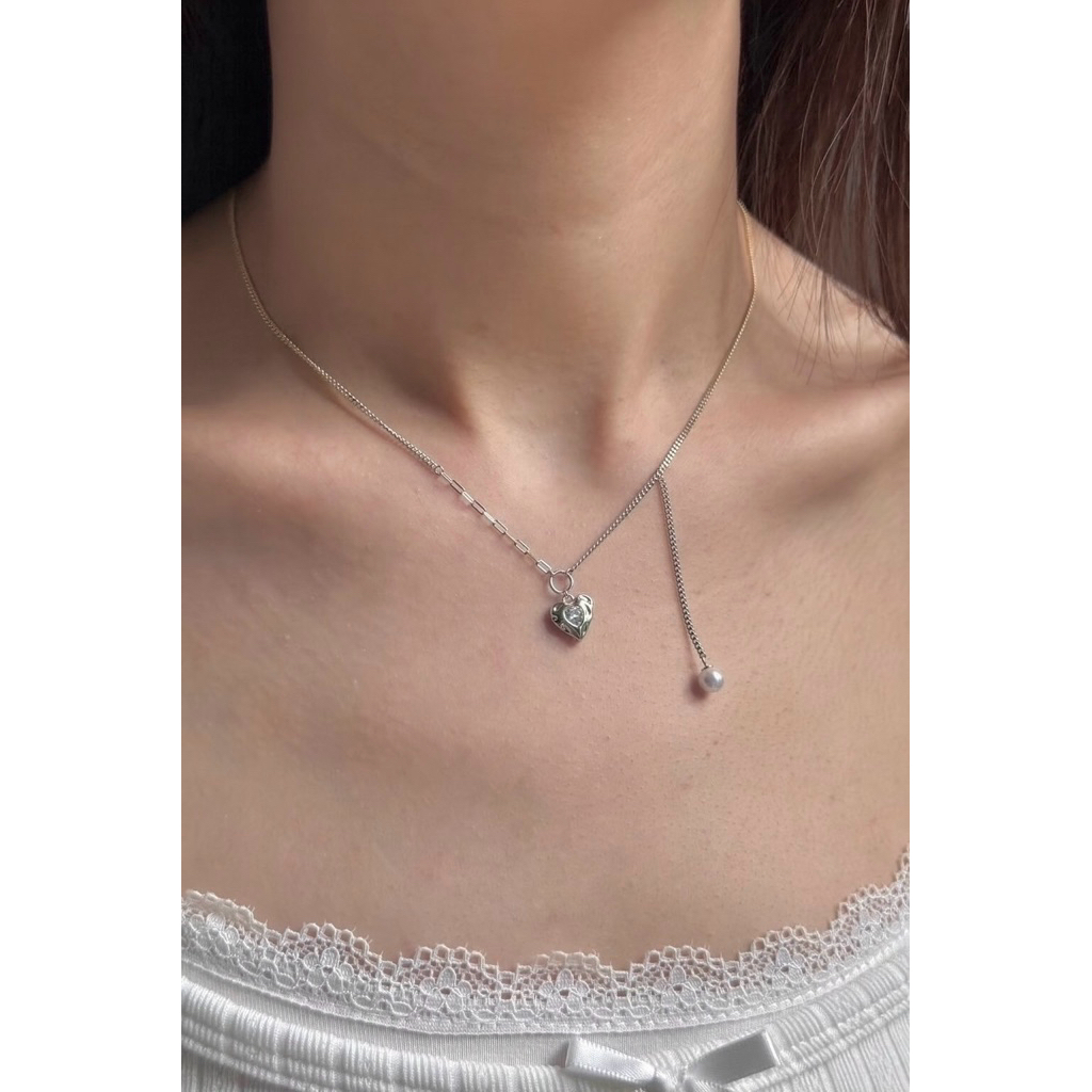 MWS สร้อยคอ Dear Daze จี้หัวใจทรงมินิมอล ดีไซน์เรียบแต่มีความน่ารัก