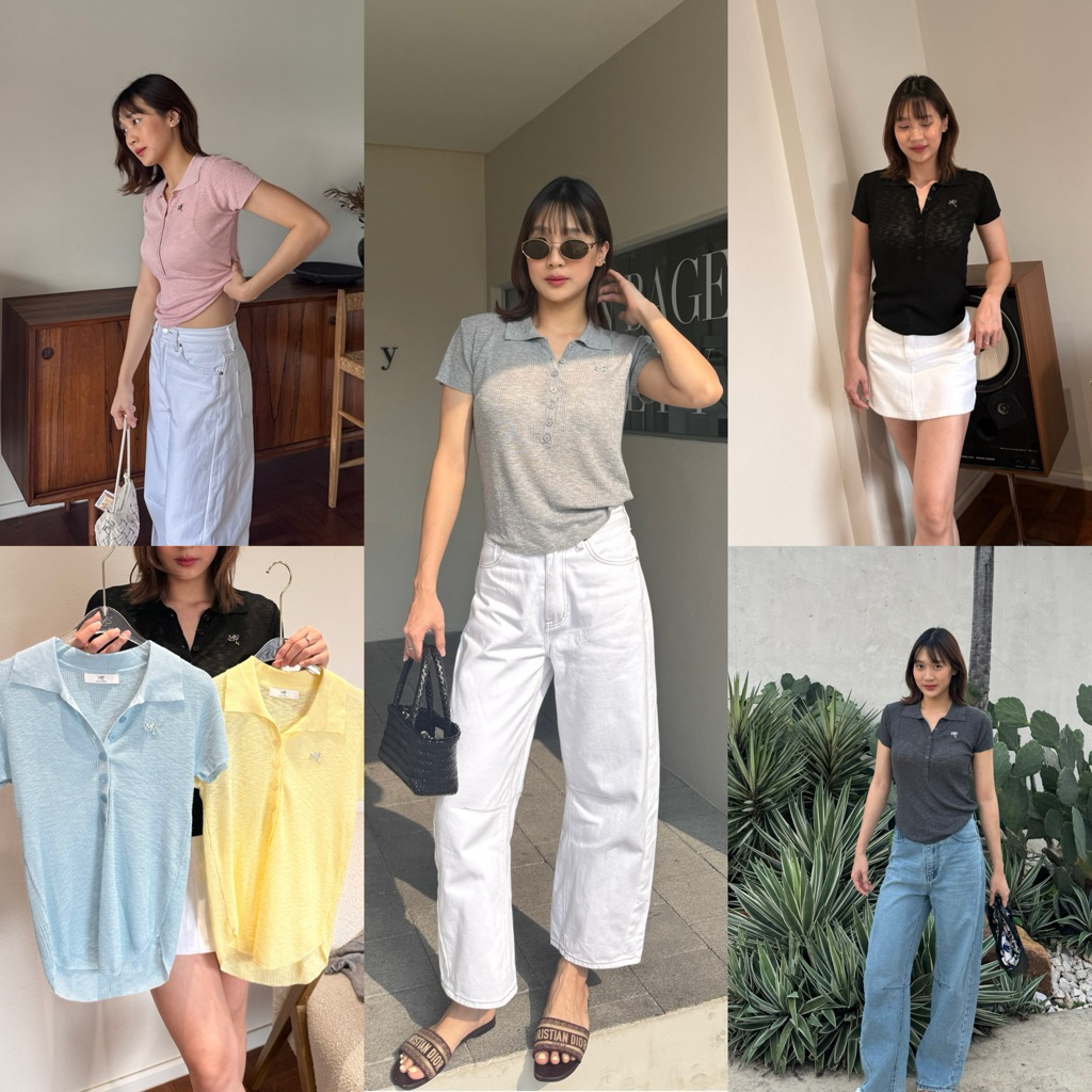 basic wear เสื้อไหมพรม ผ้าเนื้อซีทรู พรีออเดอร์