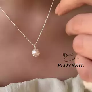 สร้อยคอ มุก จี้ สร้อยคอแฟชั่น เครื่องประดับผู้หญิง สไตล์เรียบหรูเกาหลี PLOYBRIL X003