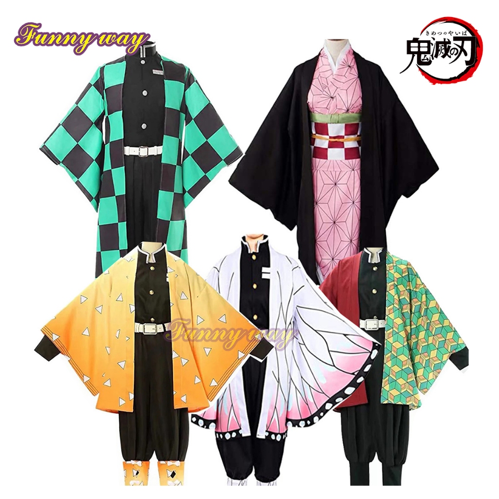 Demon Slayer โกสเปย์ โกสุเมะ อะนิเมะ คิเมสึ โนะ ไยบะ ซี-ที Kospay Tanjiro/Nezuko/Zenitsu/Shinobu
