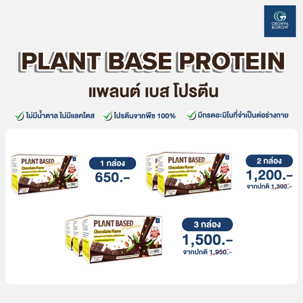 Hi Whey Plant Base Protein สูตรใหม่รส Chocolate🍫