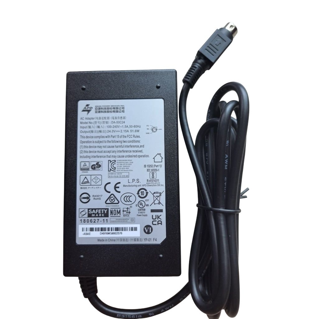 ADAPTER 24V 2.15A 3 PIN APD FOR SNBC POS PRINTER