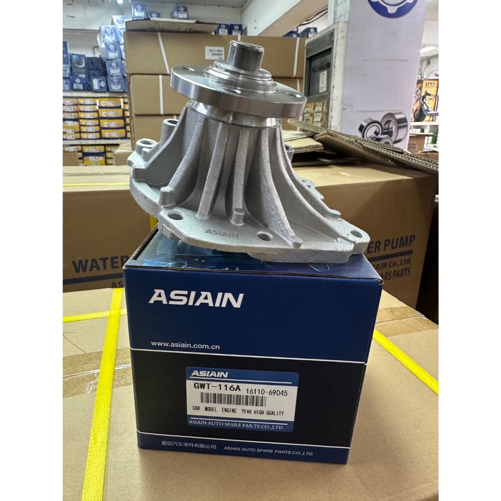 ปั้มน้ำ ปั๊มน้ำ วีโก้ ดีโฟดี ASIAIN TOYOTA รุ่น VIGO ไม่มีฐาน D4D TIGER 1KZ 2KD GWT-116A  - ฺสินค้าใหม่ 100%  - มาตรฐาน