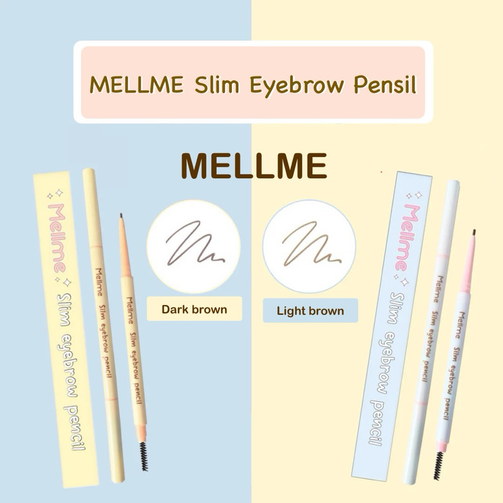 พร้อมส่ง❣️ MELLME Slim Eyebrow Pencil ดินสอเขียนคิ้วหัวเล็ก เมลมี สลิมอายบราวเพนซิล