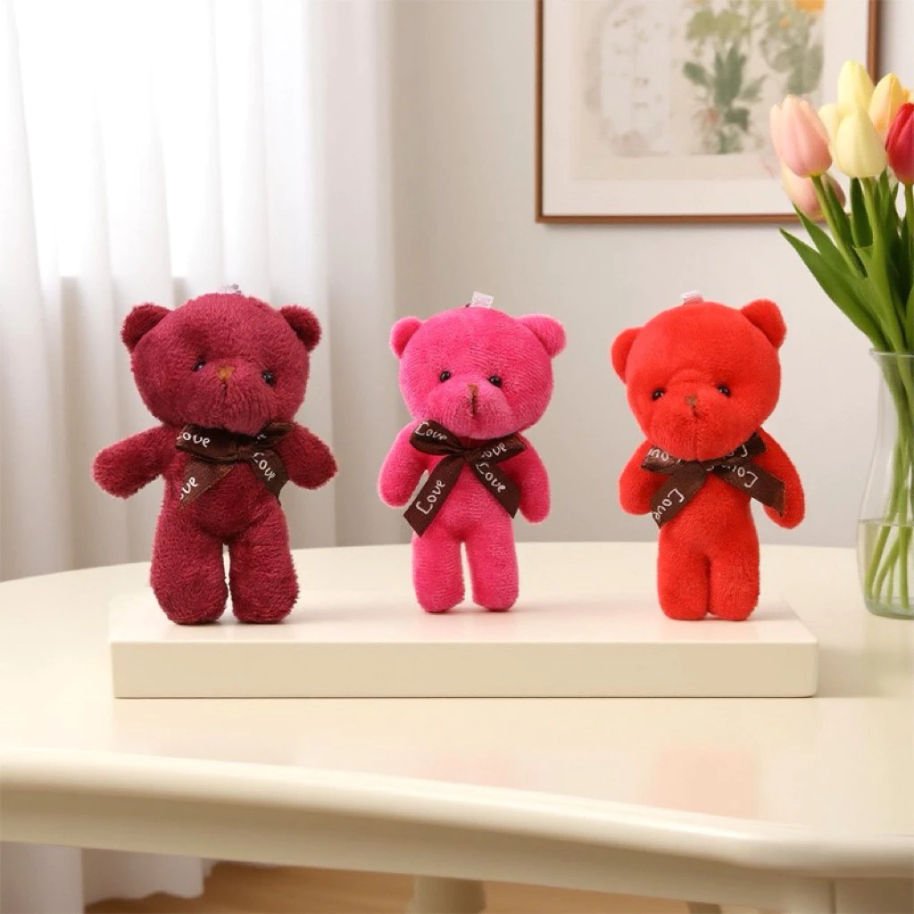 kingshopping PJ10G พวงกุญแจตุ๊กตาหมี พร้อมสายห้อยโซ่ไข่ปลา thumbnail 7