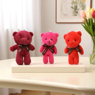 kingshopping PJ10G(ร้านไทย) พวงกุญแจตุ๊กตาหมี พร้อมสายห้อยโซ่ไข่ปลา(งานอดิเรกและของสะสม ของที่ระลึก)