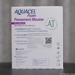 Aquacel Foam Non-Adhesive แผ่นโฟมไฮโดรไฟเบอร์ ชนิดไม่มีกาว (ราคาต่อ 1 แผ่น)(Price per 1 sheet)