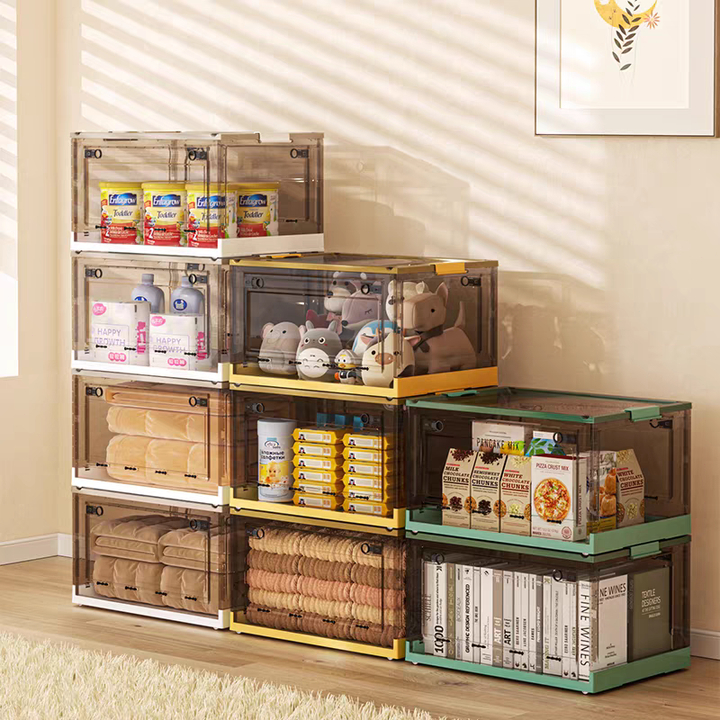 kaman กล่องเก็บของ กล่องใส่เสื้อผ้า 【ป้องกันความชื้น】ความจุแบริ่ง 50KG สามารถวางซ้อนกันได้ ใช้เป็นโต๊ะข้างเตียงได้