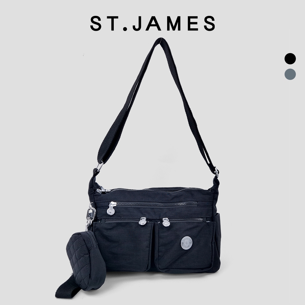 ST.JAMES กระเป๋าสะพาย/กระเป๋าผ้า ไนล่อน (Nylon) รุ่น BROOKS (มี 2 สี) l กระเป๋าแฟชั่น ผู้หญิง