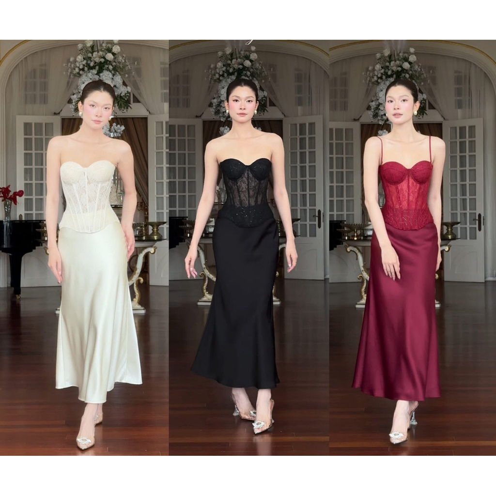 🎀Brand : Sovintage Ellys corset&skirt (สินค้าพรีออเดอร์)