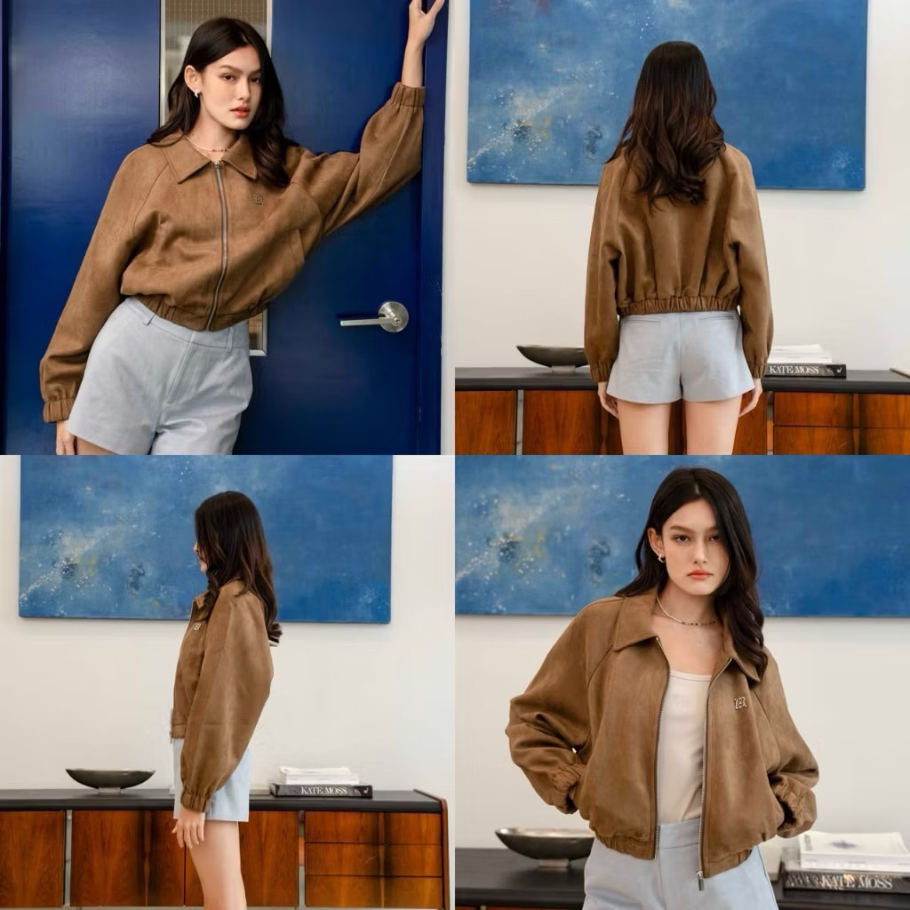 ⚡️ส่งด่วน ⚡️ chuuchop Blondie Suede Jacket เสื้อแจ็คเก็ตหนังกลับ มือ1 ทุกตัว 🟤🟤