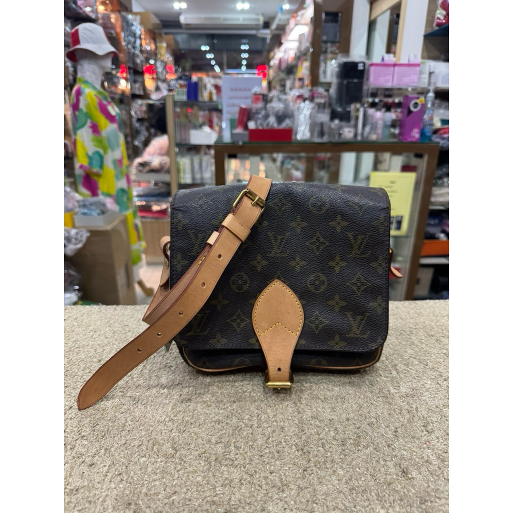 #กระเป๋าหลุยส์มือสอง Used #LV Cartouchiere MM Monogram Canvas Shoulder Bag #SL 874  🧧🧧9,999฿