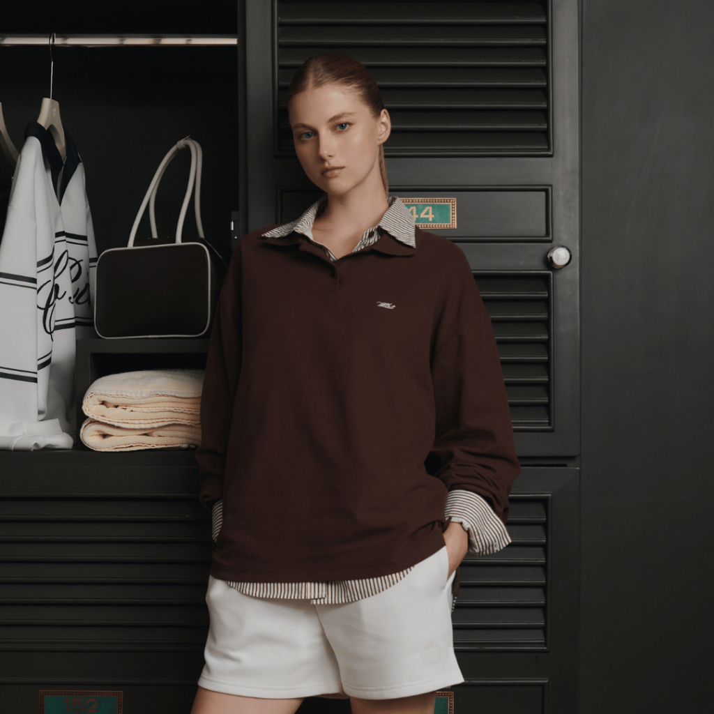 Withit Embroidery Polo เสื้อโปโลปัก แขนยาว ทรงพอดีหลวม รุ่น TPW08679
