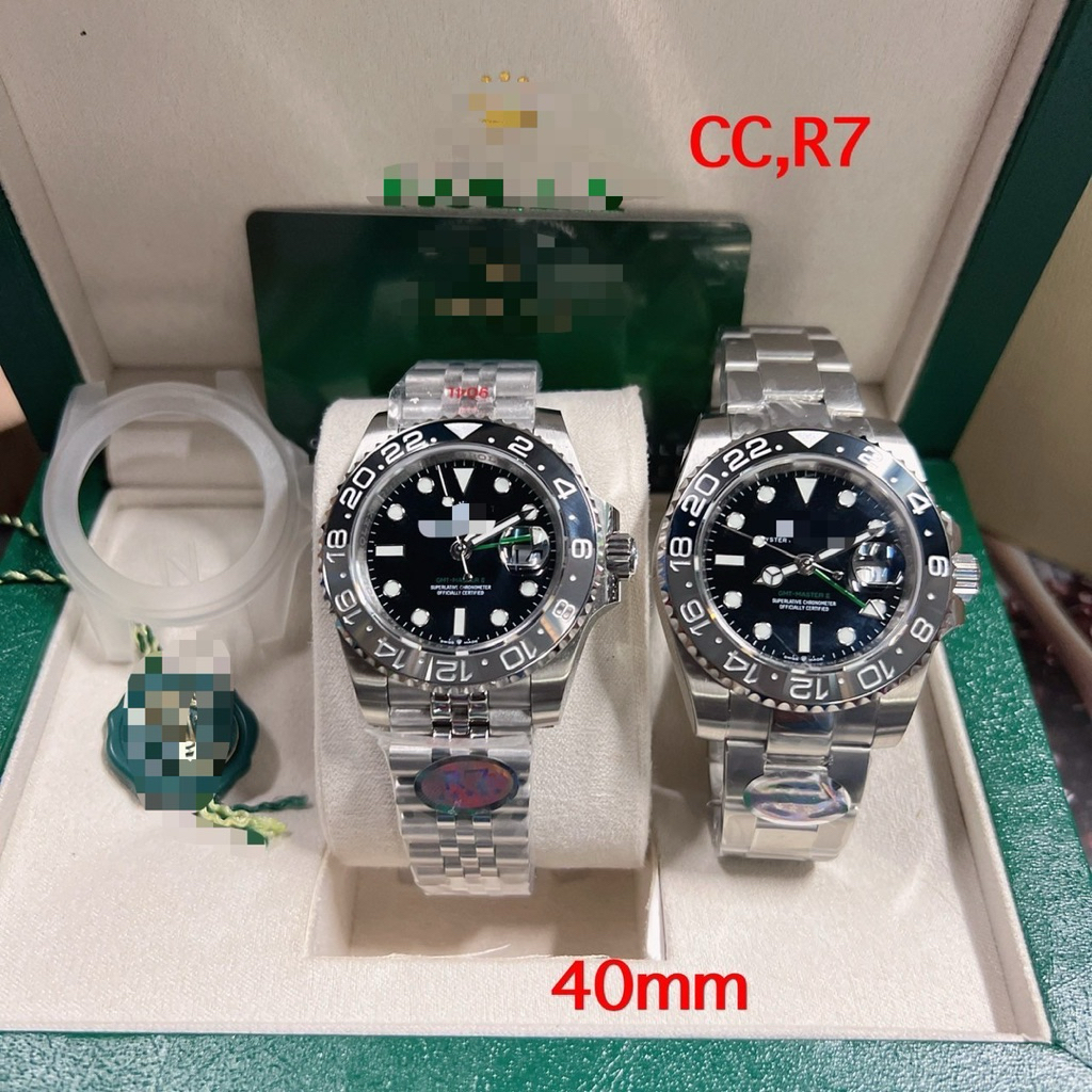 ⌚️RO/CC/ออโต้/Gmt ตั้งได้ R7 นาฬิกาข้อมือผู้ชาย ขนาด 40 mm ระบบออโต้ นาฬิกาแฟชั่น