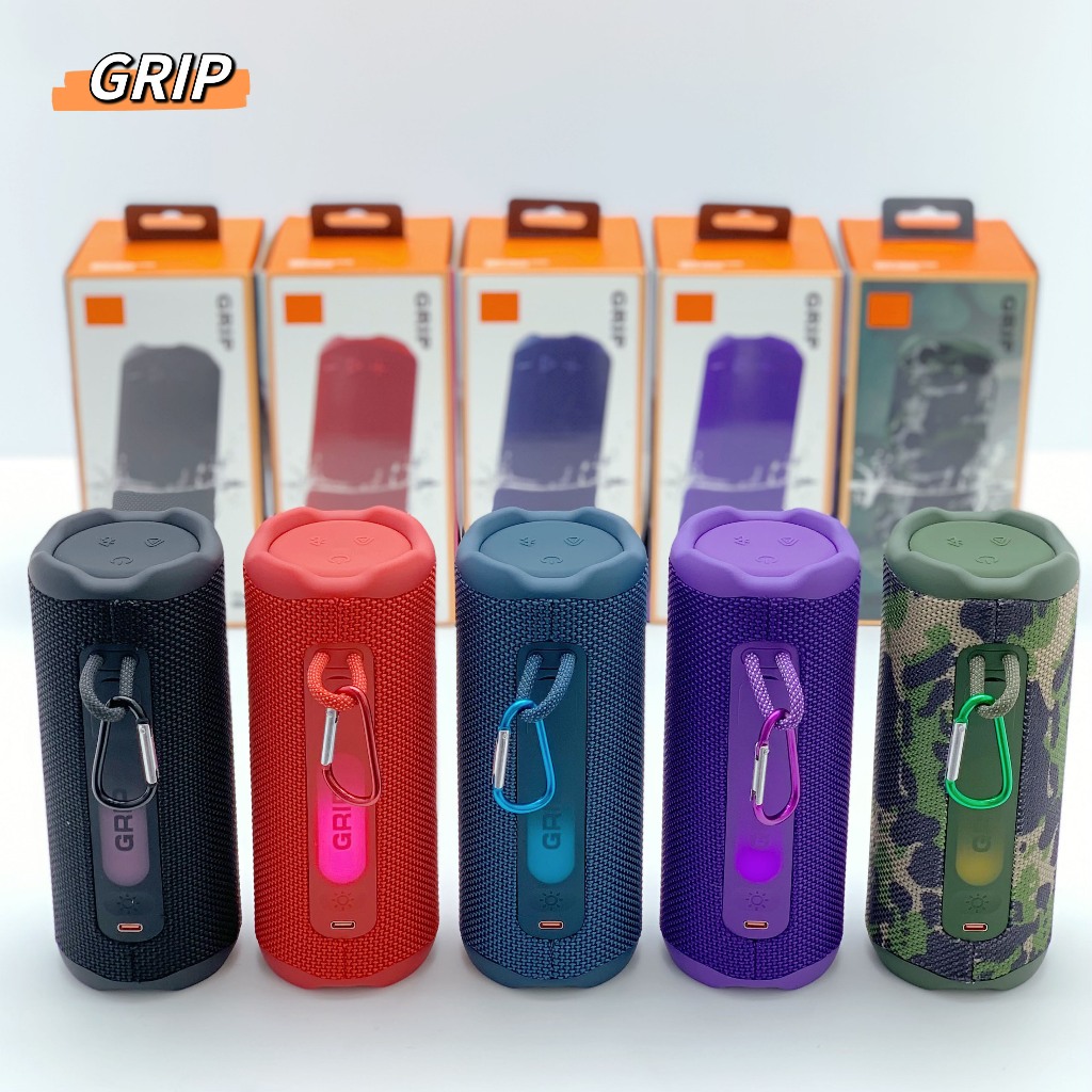ลําโพงบลูทูธ GRIP - กันน้ํา IPX3 เวลาเล่น 10 ชม ไฟ LED เสียงชัดเจน PartyBoost, Rich Bass Bluetooth