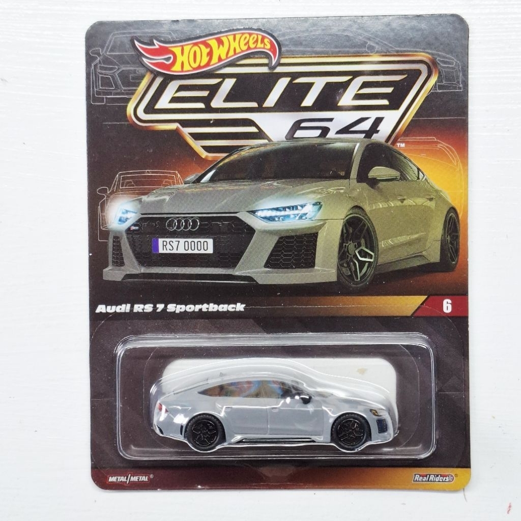 Hot wheels Elite64 รุ่น Audi RS7 Sportback ล้อยาง ท้องเหล็ก แพ็คสวย