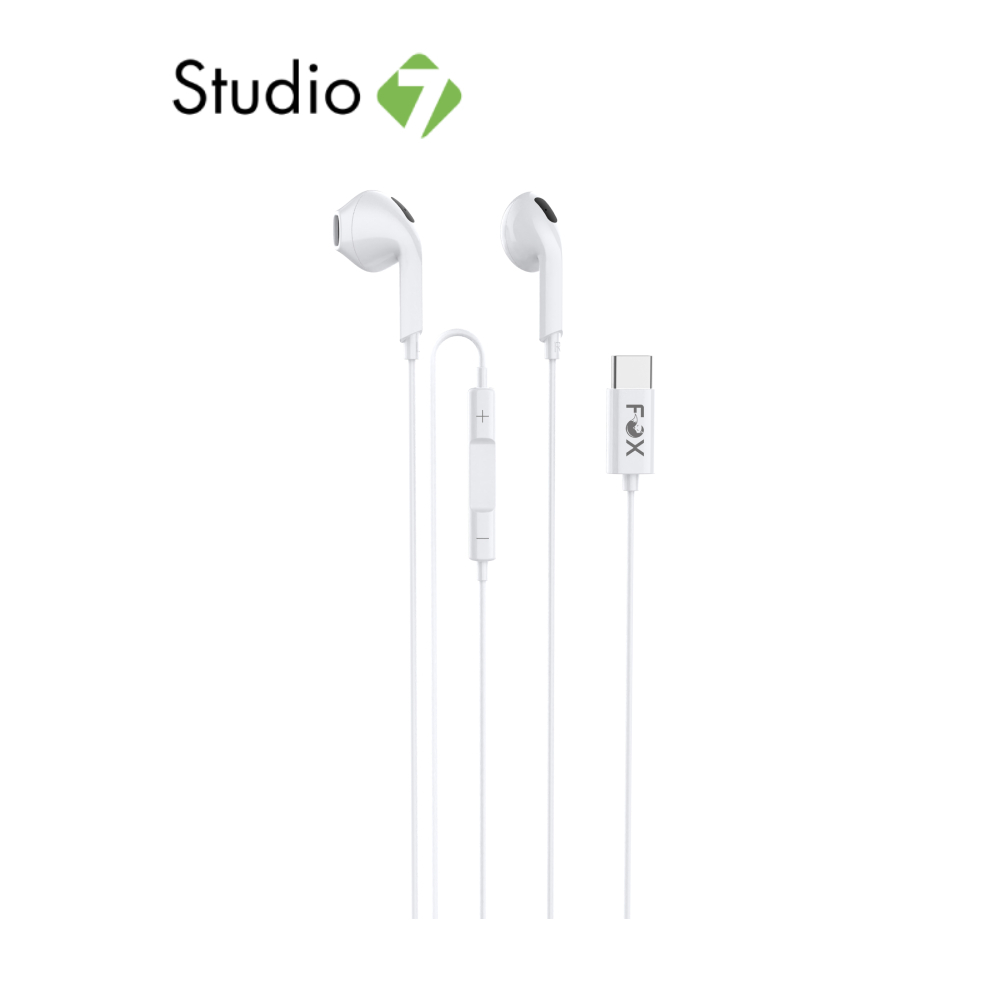 หูฟัง FOX Earbuds with Mic. Type-C FOX-G5 White by Studio7