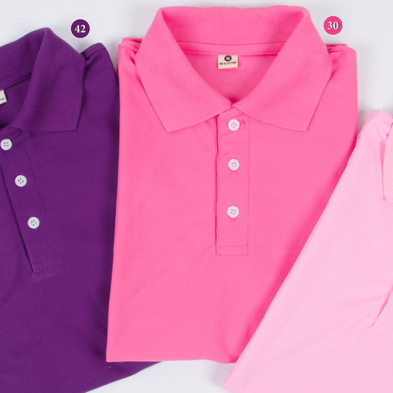 เสื้อคอปก สีโทนสีสดใส เนื้อสวย ไม่ยับ ไม่ต้องรีด - รูปที่ 2