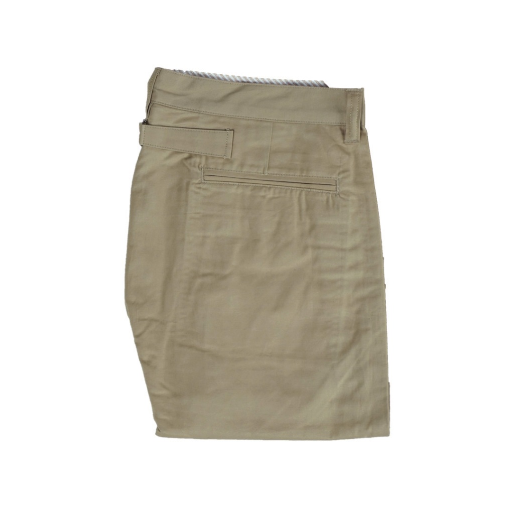 Hazard กางเกงทำงานขายาวไม่มีจีบ ผ้า Cotton(คอตตอน) สีเบท