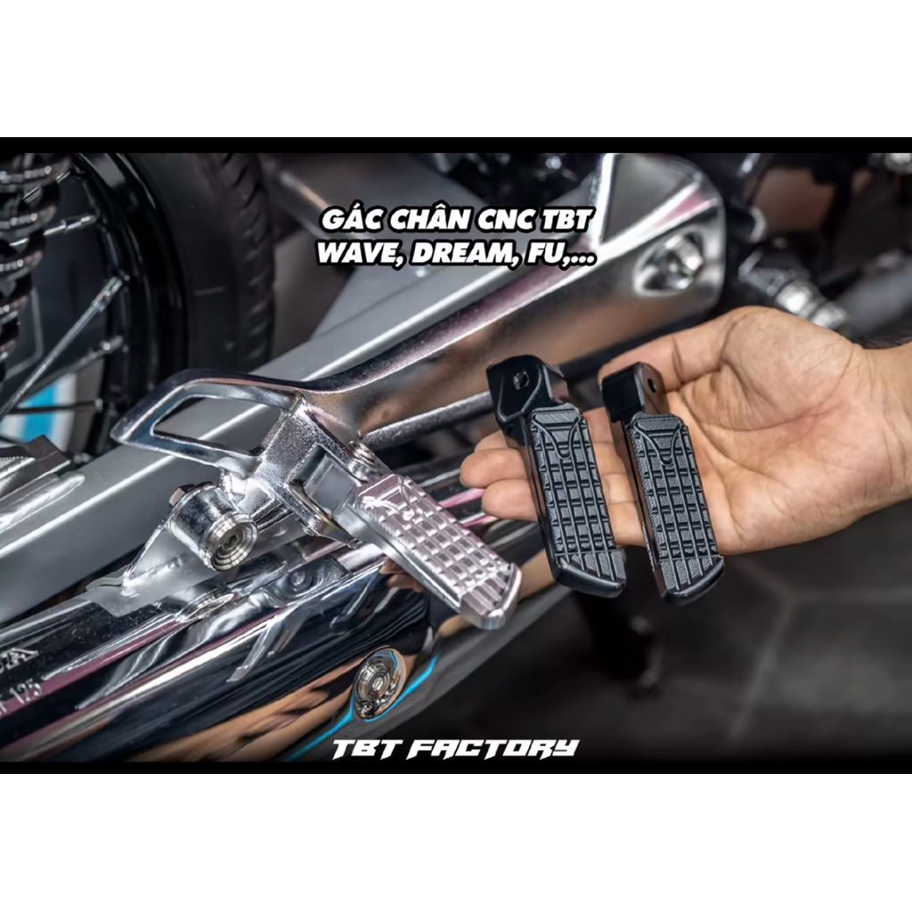 พักเท้าหลัง CNC TBT หัวเถิก/แหลม/บังลม