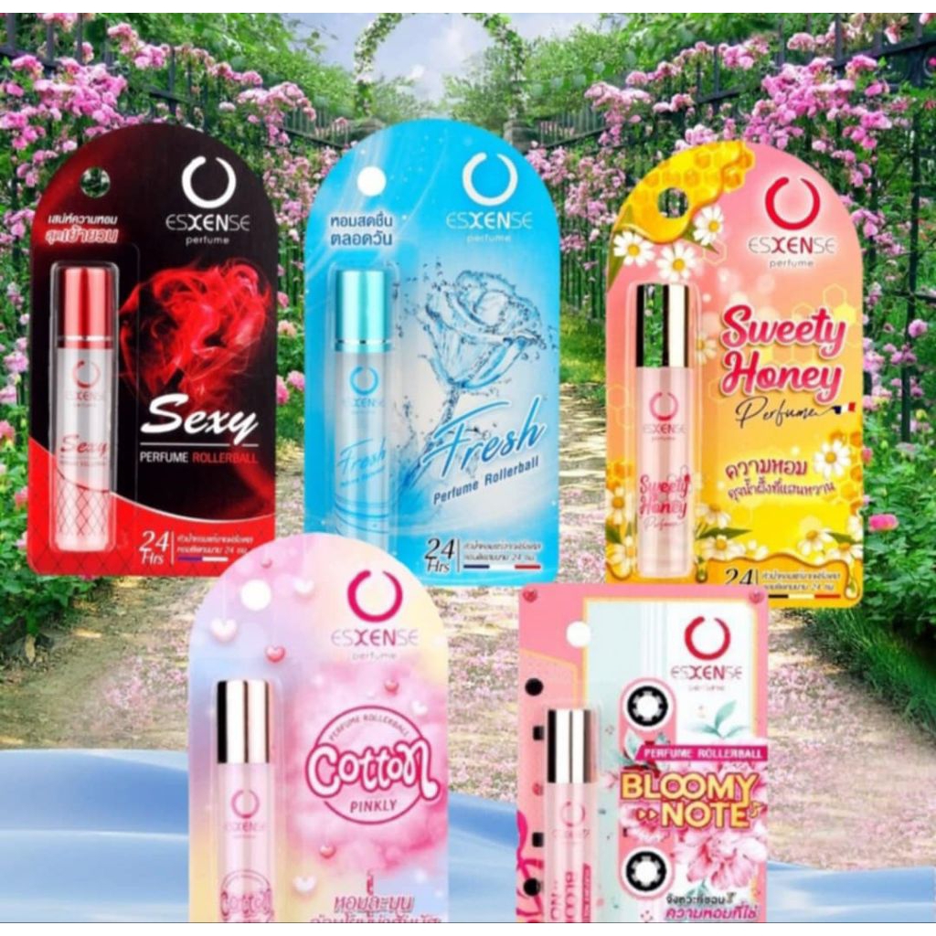 น้ำหอม ลูกกลิ้ง3มล Esxense roller perfume pulse fresh sexy แต้มจุดชีพจร หอม ติดทนนานตลอดวัน เอสเซ้นส์