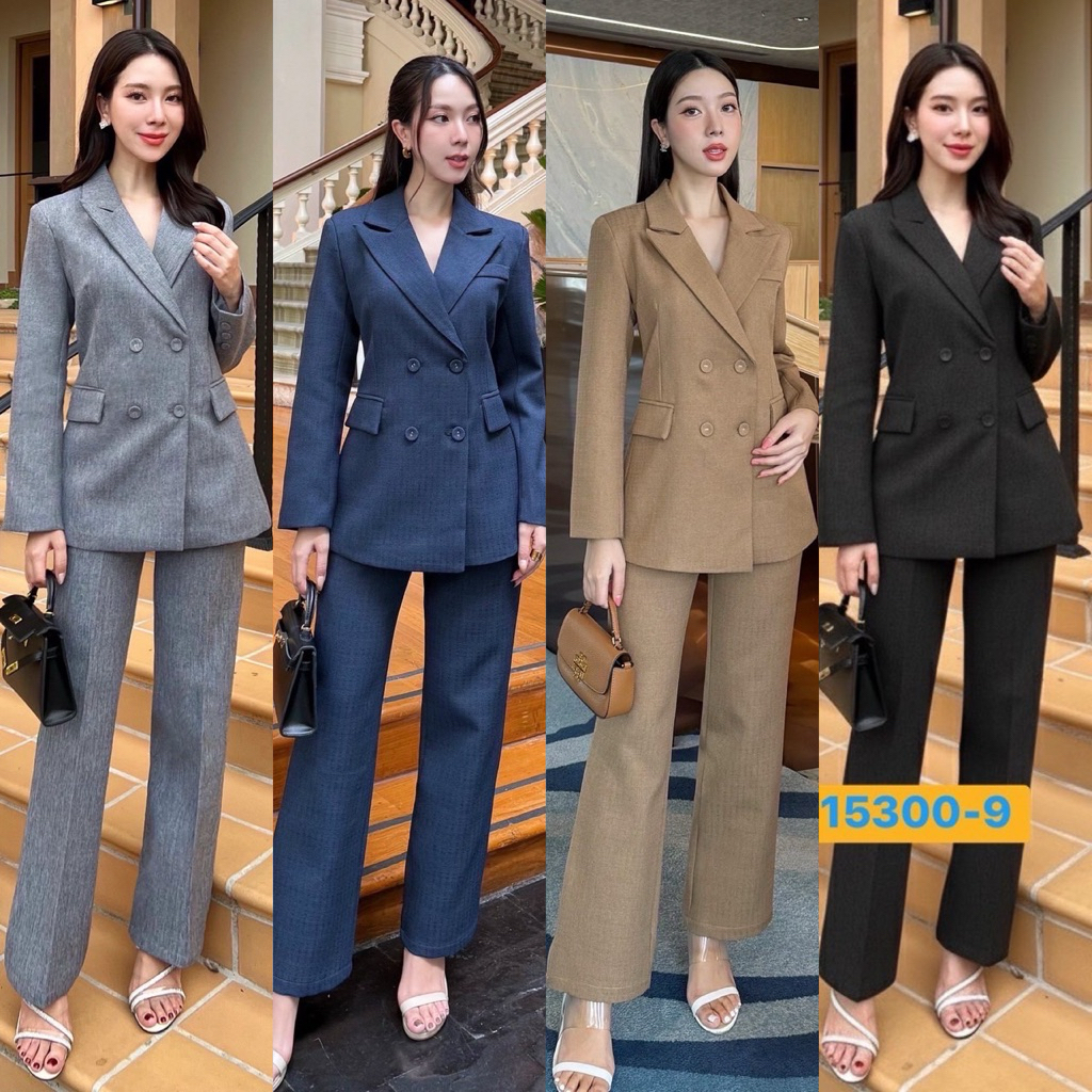 Code: 15300 ชุดสูท ชุดสูทเรียบสวย งานป้าย Charissa
