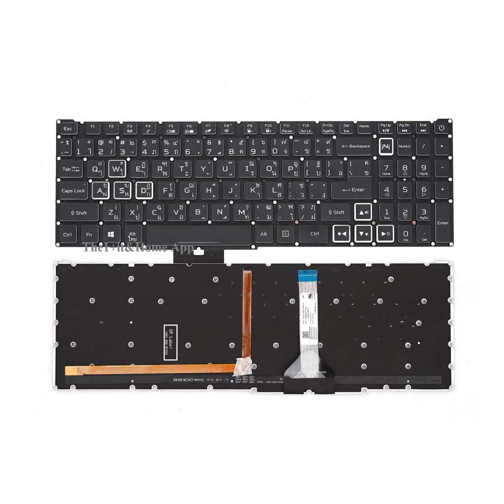 คีย์บอร์ดโน๊ตบุ๊ค KEYBOARD ACER NITRO 5 AN515-57 AN515-45 BLACK TH-EN