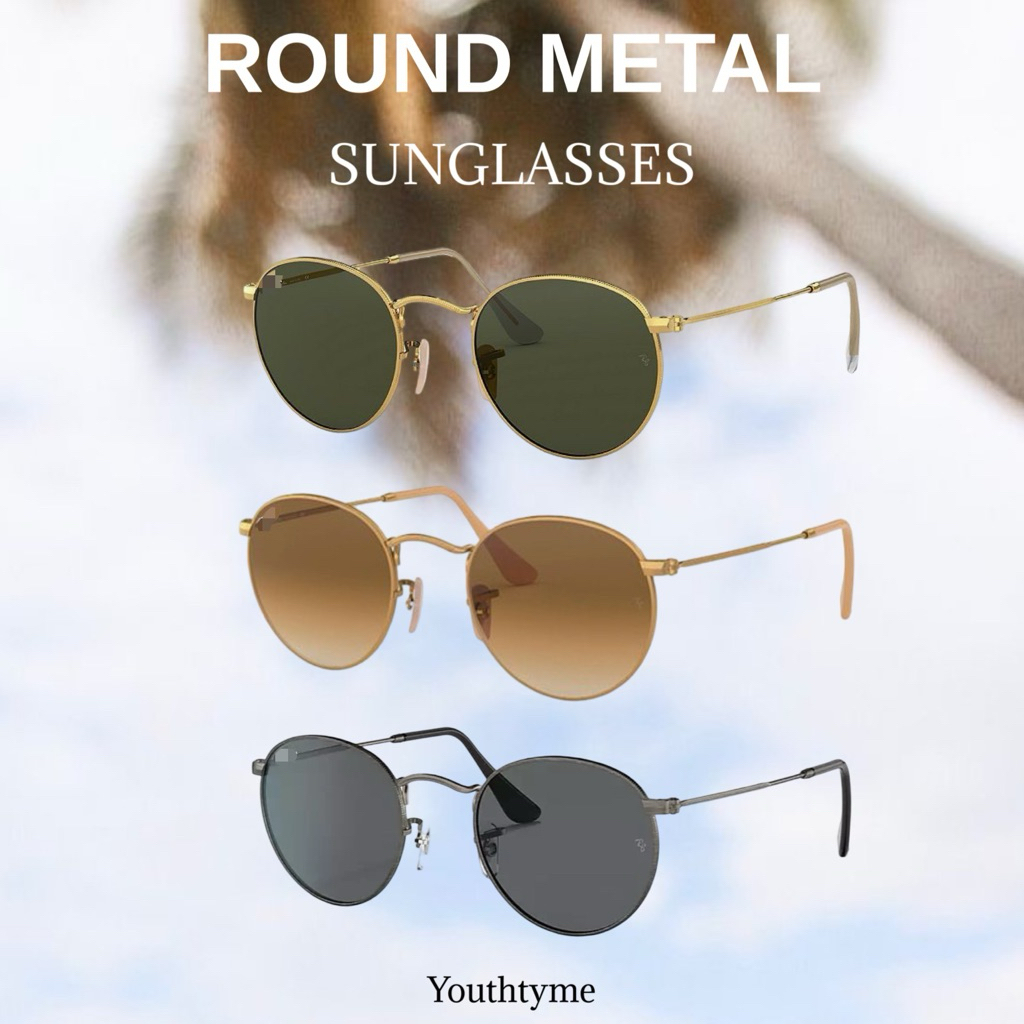 เเว่นกันเเดด รุ่นฮิตตลอดกาล Round Sunglasses มาพร้อมอุปกรณ์ครบเซต