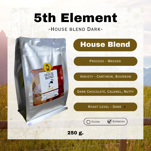 The 5th Element | House Blend เมล็ดกาแฟคั่ว House Blend's Dark roast