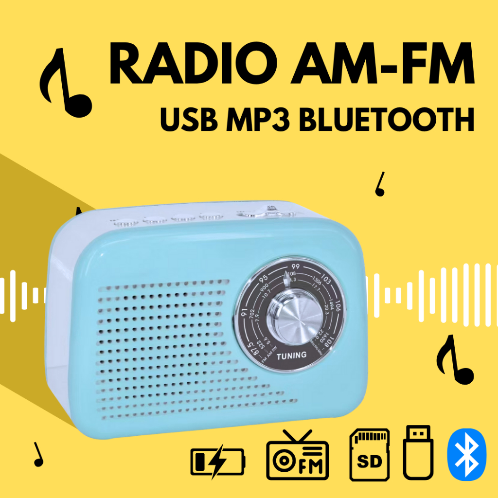 วิทยุ ลำโพง บลูทูธ FM AM USB Mp3 bluetooth 2306 ถ่านชาร์ทในตัว  ลำโพงวิทยุจิ๋วแต่แจ๋ว