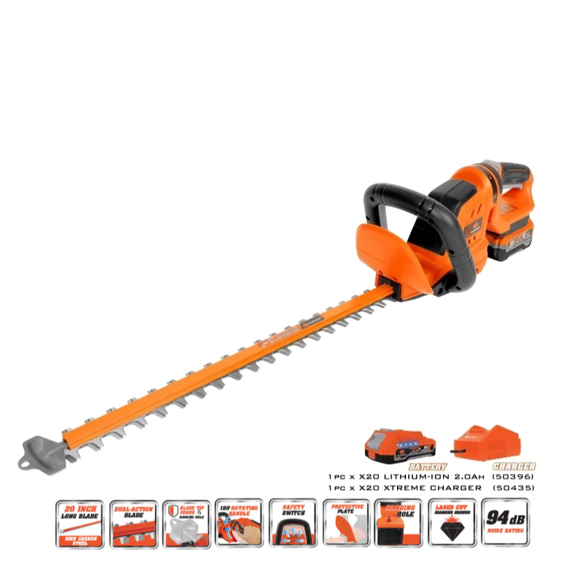 PUMPKIN เครื่องตัดแต่งกิ่งไม้ไร้สาย 20V 20นิ้ว รุ่น INF-S20CH-201K / 50427 (รุ่นใบตรง)