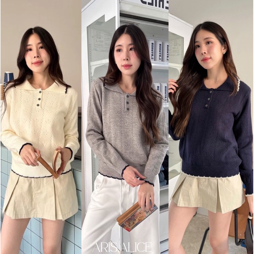 เสื้อไหมพรมคอปกดีเทลกระดุมแต่งขอบแบบน่ารัก เนื้อผ้ารุ่นนี้นุ่มมากๆค่ะ ผ้าดีมากๆ ความหนากำลังดีใส่สบาย น่ารักสู๊ดดดๆๆ ราคา ถูกที่สุด ดีลบีเคเค รูปภาพหลัก