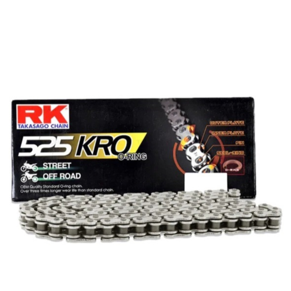 RK โซ่ 525KRO-120L_CH-RK-15251ON (STD) สำหรับรถมอเตอร์ไซค์  250 - 800 cc.