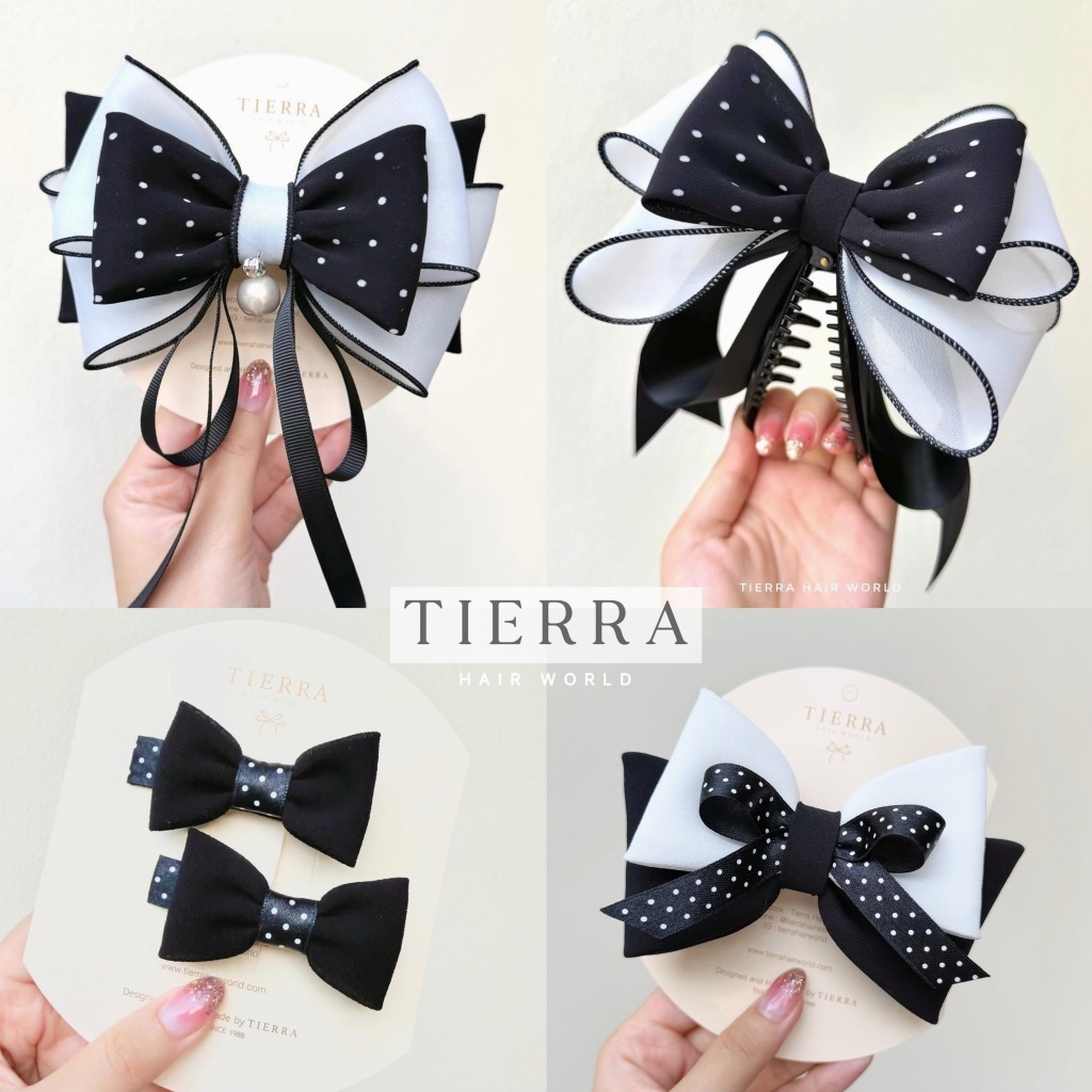 คอลเลคชั่นลายจุด น่ารัก เน็ต โบว์ กิ๊บ พร้อมส่งในไทย