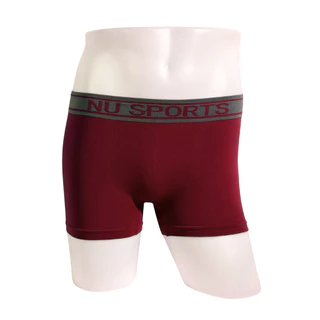 NU SPORTS (นู สปอร์ต) NU BS001 กางเกงชั้นในชายตราไก่ ทรง BOXER ผ้า"SPANDEX" ไร้รอยต่อ ไร้ตะเข็บ ผ้ายืดหยุ่นพิเศษ