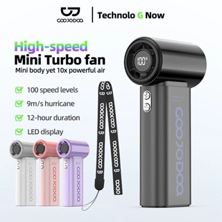 GOOJODOQ Gfs007 พัดลมพกพา 4000mah พัดลม Type C พร้อมจอแสดงผล…