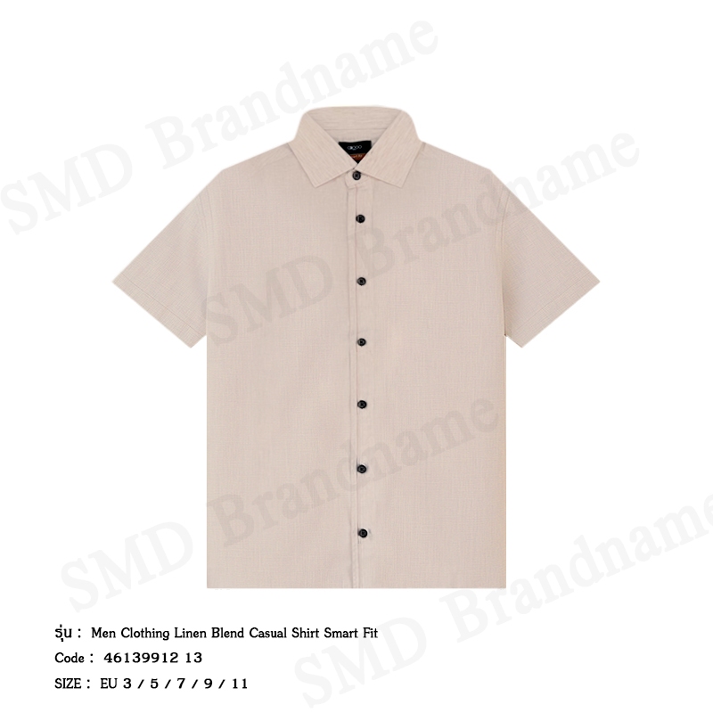 G2000 เสื้อเชิ้ตแขนสั้นผู้ชาย รุ่น Men Clothing Linen Blend Casual Shirt Smart Fit Code: 4613991213