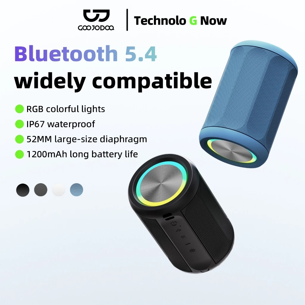 GOOJODOQ Ab4087 ลําโพง Bluetooth 5.4 ลําโพงพกพา สเตอริโอ เสียงเบส ลำโพงบลูทู กันน้ำระดับ Ip67