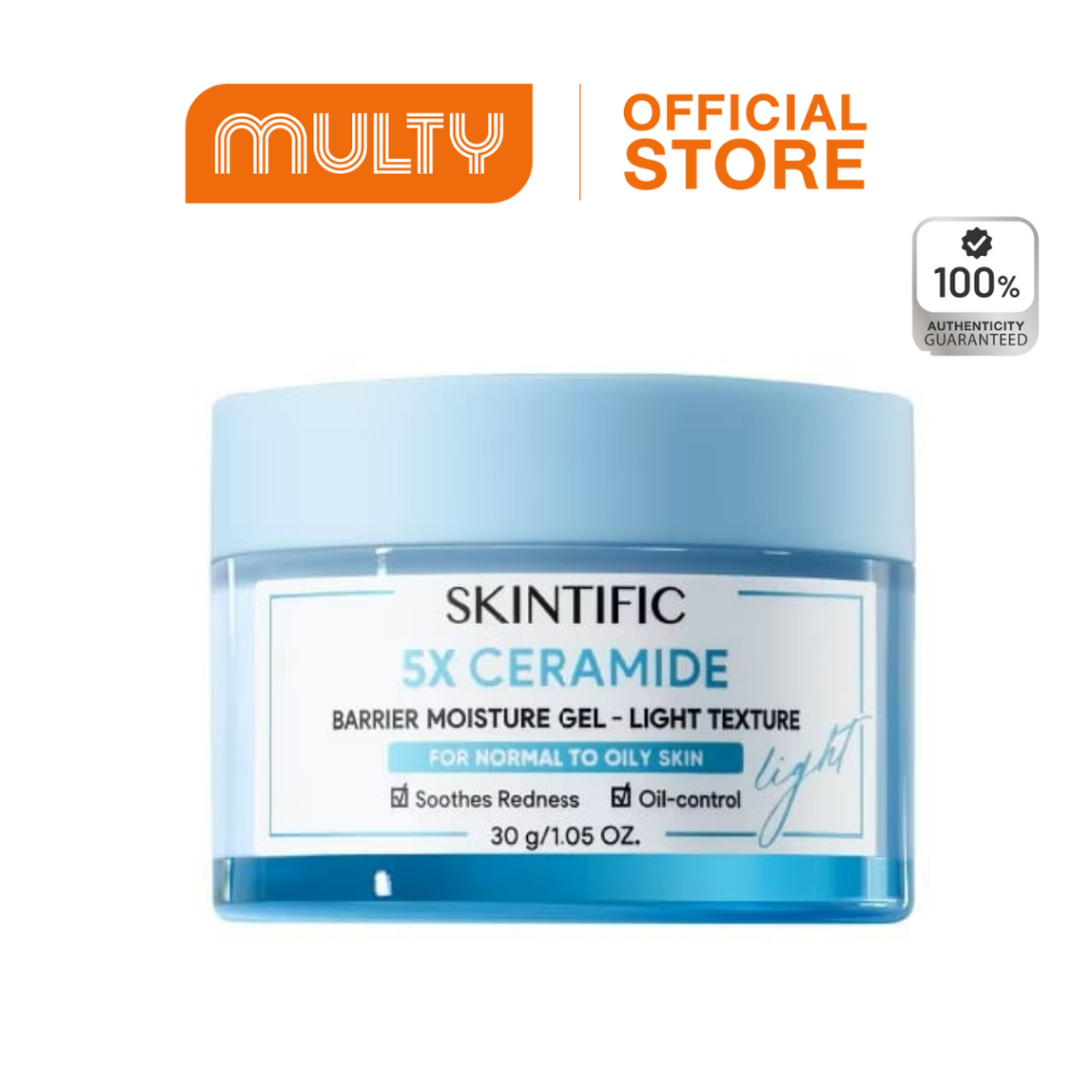 Skintific 5X Ceramide Barrier Moisture Gel Light Texture 30 g.ครีมมอยเจอร์ไรเซอร์เจล ครีมทาหน้า ชุ่มชื้นล้ำลึก ราคาถูก Shopee Lazada