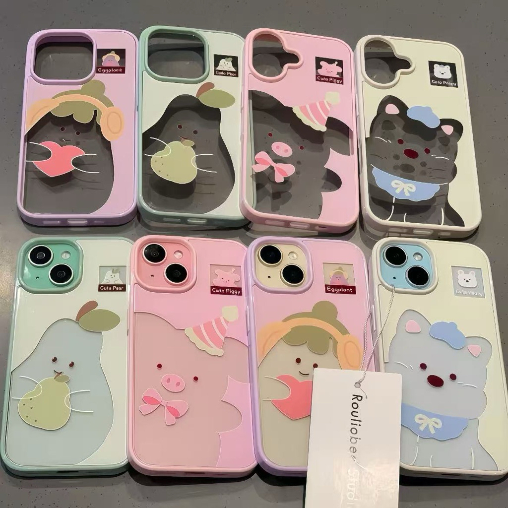 i17 17air 17pro 17promax เคสใส อะคริลิค เคสลายการ์ตูน สำหรับiPhone i11 i12 12promax i13 promax i14 promax i15 i16 promax
