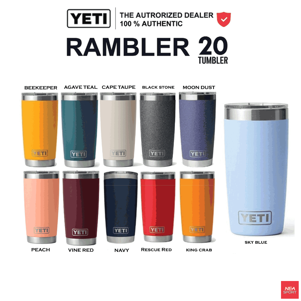 [มันมีพลังอะไรบางอย่าง] YETI RAMBLER 20 OZ TUMBLER WITH MAGSLIDER LID ลิขสิทธิ์แท้ แก้วเก็บความเย็น 